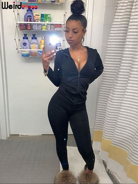 

orangea women autumn casual two piece set hooded crop sporty leggings matching stretchy soft skinny fitness slim streetwear, White