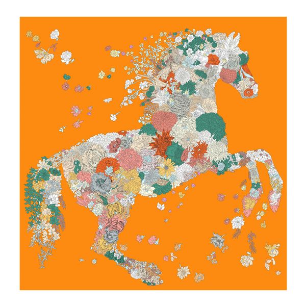 

silk scarf women flower horse printing square scarves head echarpes silk foulards femme wraps beach shawls bandana lady hijabs 90cm x 90cm, Blue;gray