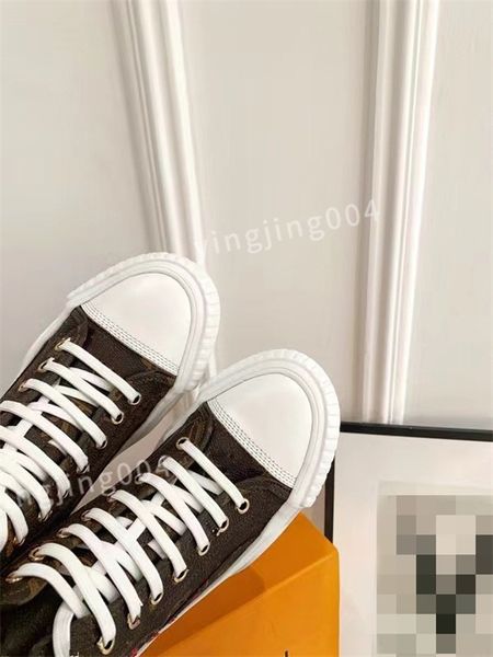 

2023 luxurys designer shoes women trainer sneaker multicolor classic retro thick sole elevated training shoe rubber canvas, Black