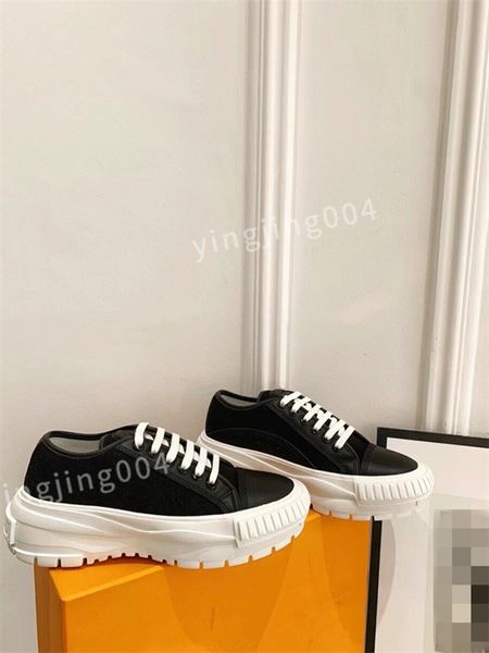 

2023 luxurys designer sneakers timeout women casual shoes lady calfskin white pattern shoes retro styles classical quality, Black