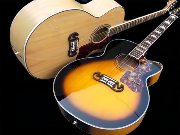 

cut 43 solid spruce j200vs acoustic guitar sunburst j200 plate giant body electric ing