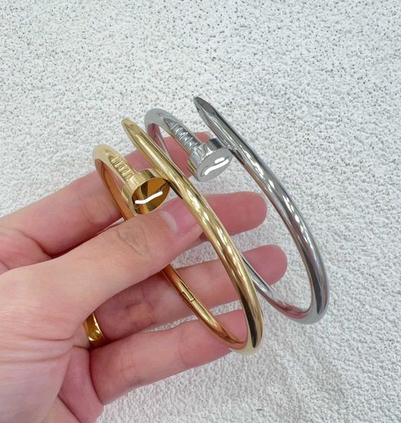 

selling item card nail bracelet vacuum plating 18k non fading titanium steel jewelry handdbcp, Black