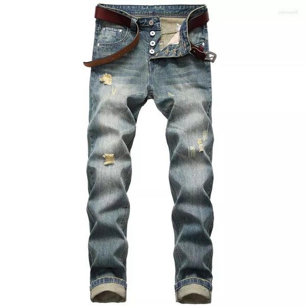 

men's jeans mens 2023 fashion casual design streetwear skinny for men, Blue
