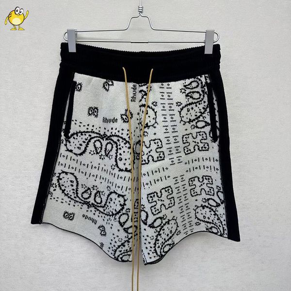 

real pics knit short men women 1 2023ss shorts breeches, Black;brown
