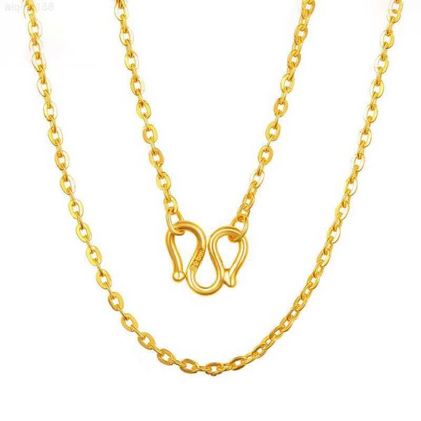 

blues rts fine jewelry 0.8mm 1.1mm 1.4mm 2.3mm real gold filled thin link women o chain 44cm 24 karat gold necklace, Silver