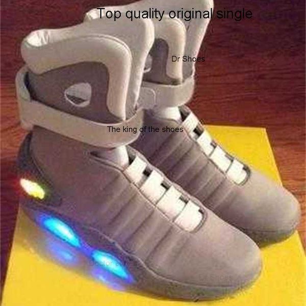 

boots shoes brand authentic mag back to the future glow in dark gray sneakers marty mcfly's led lighting up mags black red boots