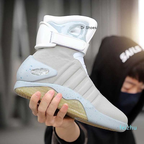 

rayzing men boots usb rechargeable led shoes for man and women fashion casual shoes back to the future glowing desert boots men lj2830, Black