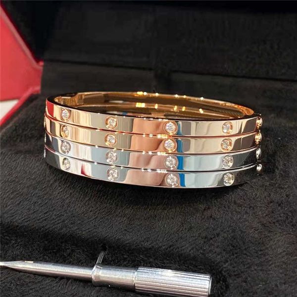 

designer card high end quality sixth generation ten diamond screwdriver narrow edition bracelet personalized fashion, Black