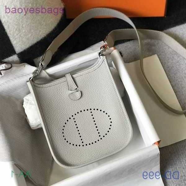 

designer bag 2023 evelynbag hollow bags h small real leather genuine casual cowhide tote out litchi pattern shoulder crossbody women's