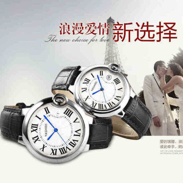 

luxury santos women watch yiwk 7zzc bleu genuine blue gas men's leather waterproof quartz ball strap female lovers, Slivery;golden