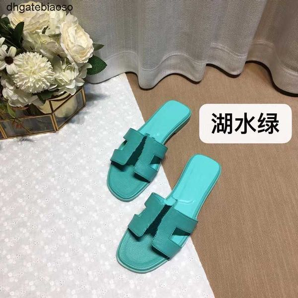 

sandals 2023 orans designer women girl h high h women's summer fashion outwear one slippers line flat bottom red ndro