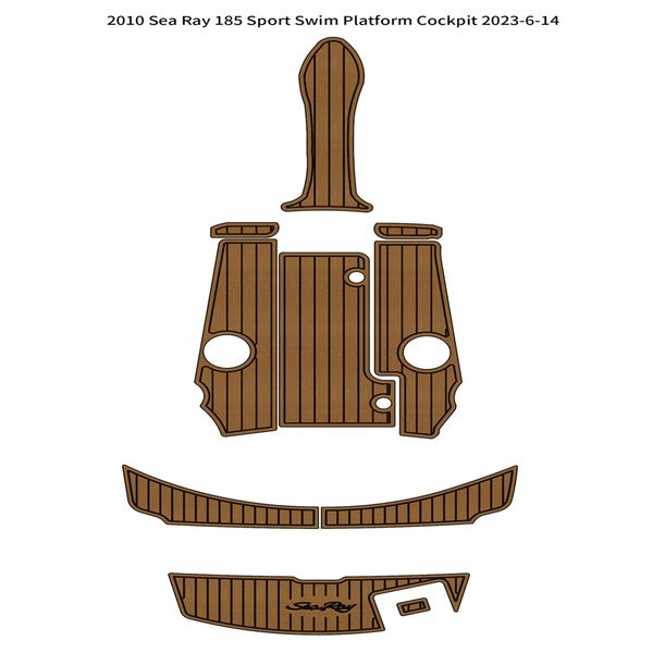 

2010 sea ray 185 sport swim platform cockpit pad boat eva foam teak flooring mat