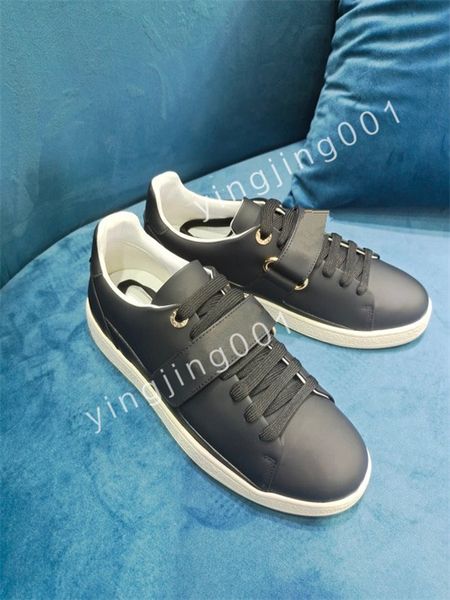 

new luxurys designer stripe casual shoes fashionable leather lace-up tennis shoe fabric low canvas sports men women, Black