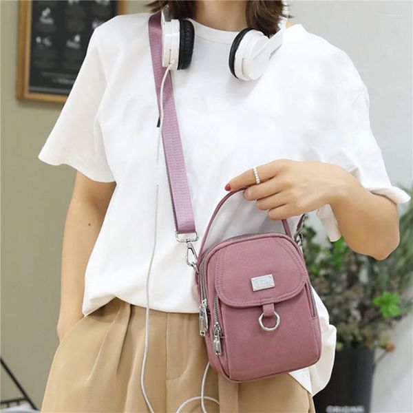 

shoulder bags women's single bag fashion durable fabric female mini handbag phone zipper cross-body