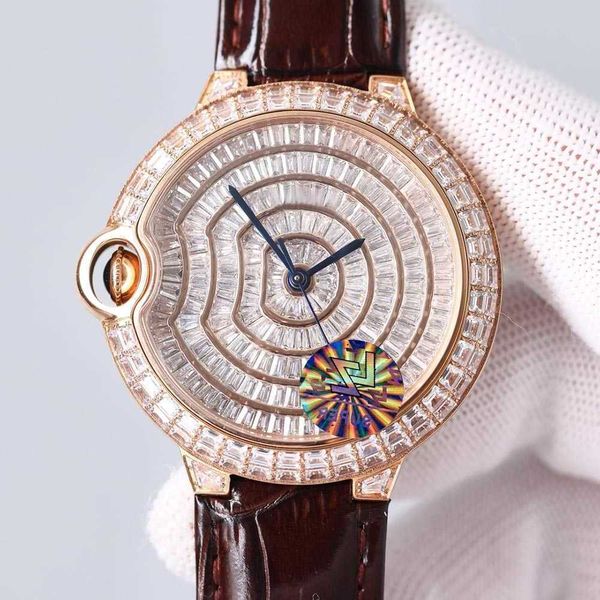 

wristwatches mens watch automatic mechanical sapphire square diamond gypsophila watch 42mm ladi wristwatch high-end montre de luxe869k, Silver