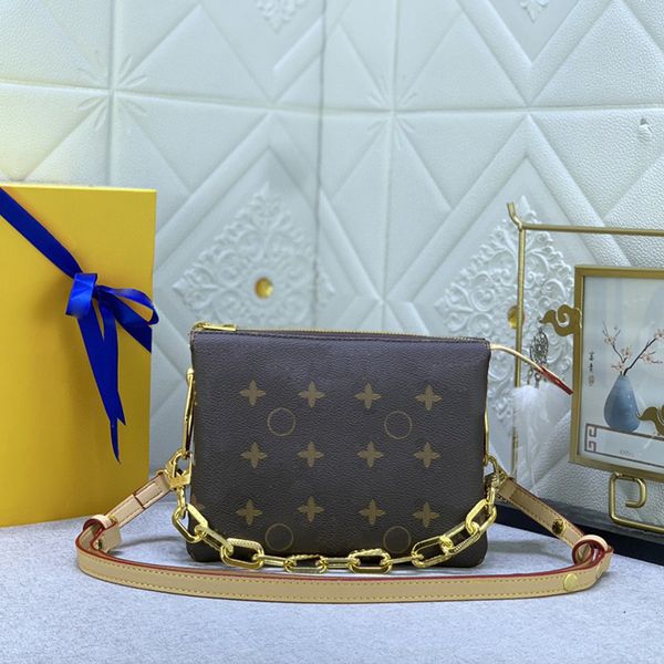 

designer bag womens leather shoulder bag temperament printed crossbody bag fashion chain bag multi-functional wallet card bag #20574
