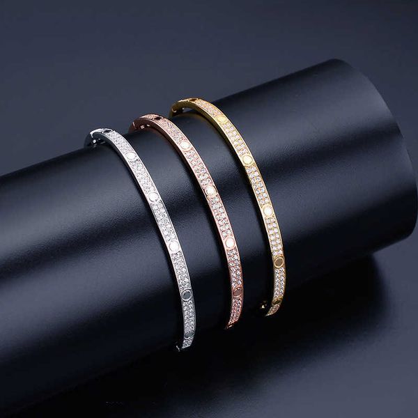

designer new card bracelet women's titanium steel full drill screwdriver electroplated 18k gold high end sky stara492, Black