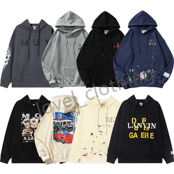 

mens hoodies galleries depts hooded designer fashion loose pullover long sleeve casual cottons letter print luxurys women clothing size s-x, Black