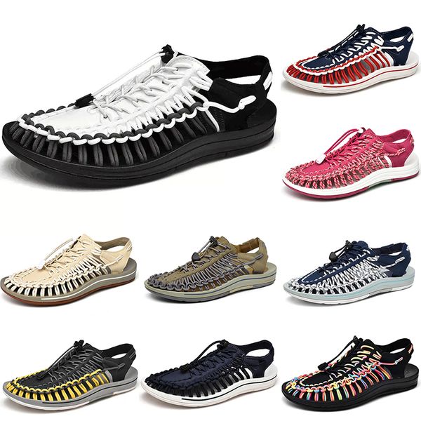 

2023 woven casual shoes men women multi-colored white blue beige pink black red mens trainers outdoor sports sneakers