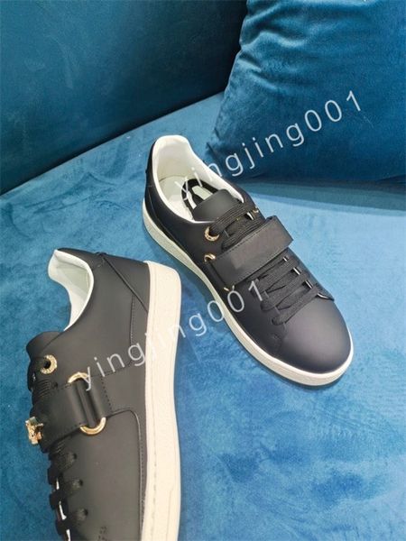 

2023 new luxurys designer stripe casual shoes fashionable leather lace-up tennis shoe fabric low canvas sports men women, Black
