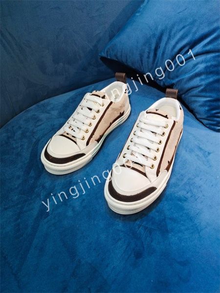 

2023 new r stripe casual shoes fashionable leather lace-up tennis shoe fabric low canvas sports men women, Black