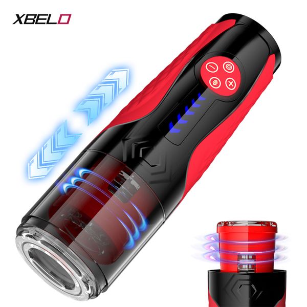 

pyjamas powerful rotation telescopic male masturbator automatic piston masturbation cup for men simulation blowjob go, Black;white