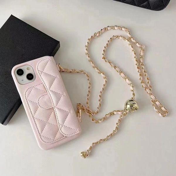 

chains crossbody bags phone cases card holders pockets for womens apple iphone 11 12 13 14 pro max designer luxury cross body caviar leather
