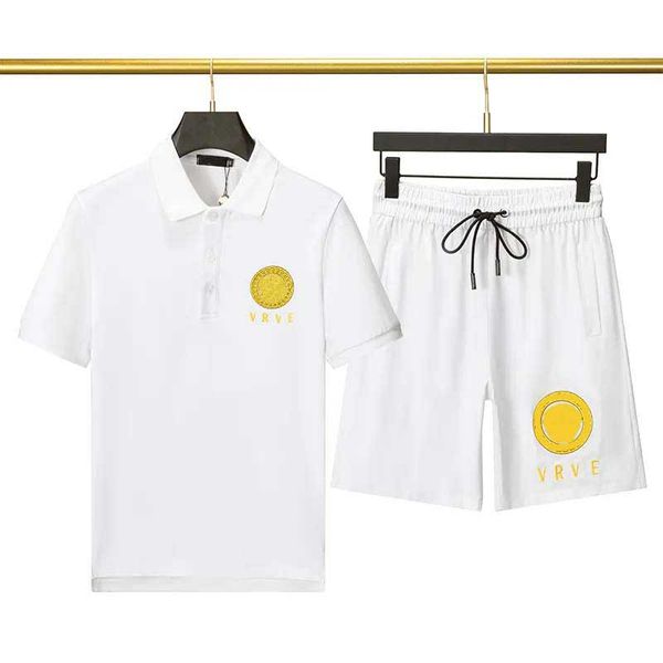 

2023 new men's tracksuits summer menswear designer sportswear jogging suit men's casual sportswear pullover running polo shirt and, Gray