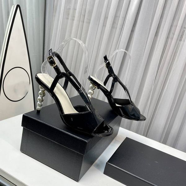 

2023 fashion sandals ccity luxury designer channel casual sandal classic slide women's high-heeled sandals xn091, Black
