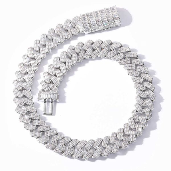 

jl jewelry iced out diamond 9mm 18k gold plated mens cuban chain necklace, Silver