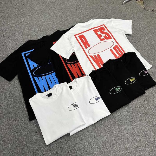 

american high street letter tee mens short sleeve designer tshirt oversize cotton pullover men women hip hop sweatshirt, White;black