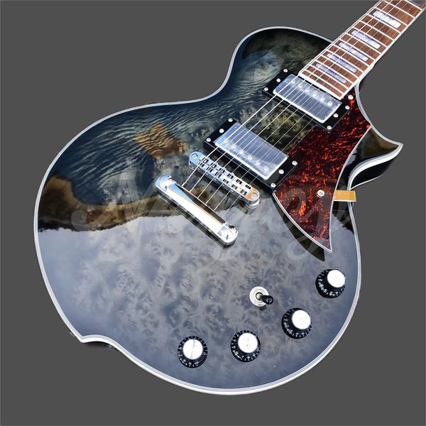 

grote black burl 6-string electric guitar, mahogany fingerboard solid wood lp guitar, in stock, 45