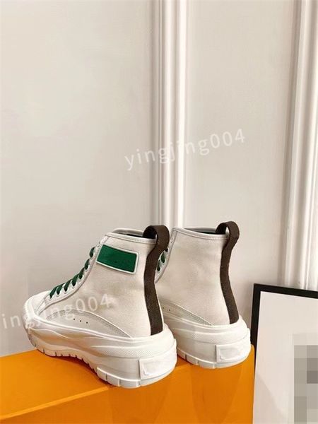 

2023 new luxury designer shoes women trainer sneaker multicolor classic retro thick sole elevated training shoe rubber canvas, Black