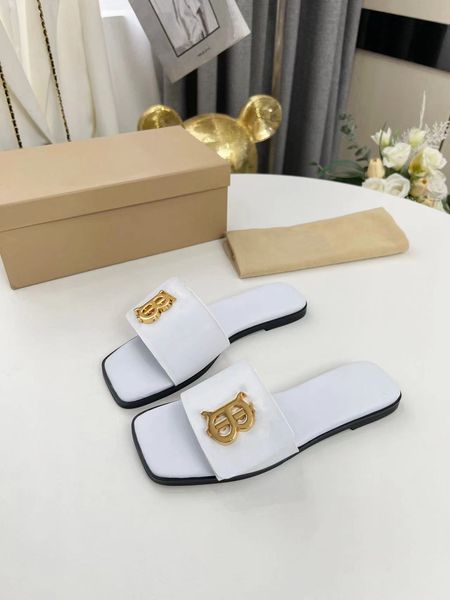 

2023 designer luxury oran sandal women chain slides summer rubber big head slides fashion beach shoes flat slippers with box 35-43, Black