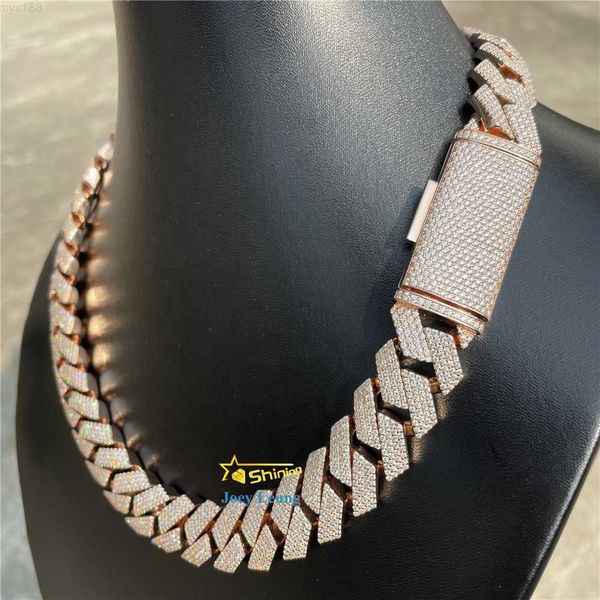 

pass diamond tester gra certificate hip hop jewelry silver 925 necklace vvs moissanite diamond solid iced out cuban link chain