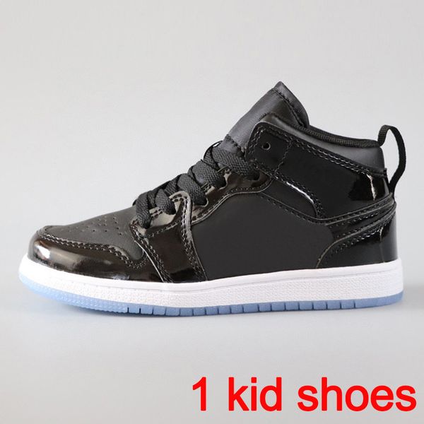 

jumpman 1 kids shoes children preschool ps athletic dmp unc red designer bag outdoor baby designer sneaker trainers toddler sapatos infantis, Black