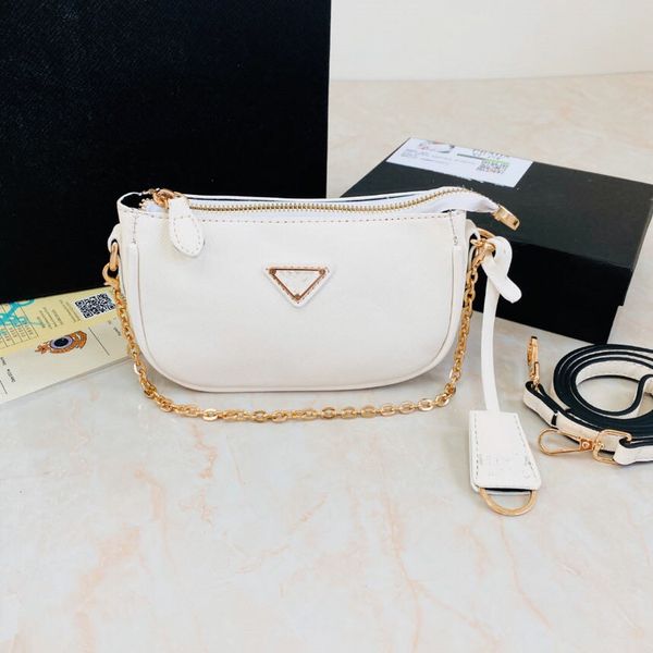 

brand 24ss women's totes single shoulder bag fashion chain women's crossbody bag handbags with box white pink black colors 19x4.5x