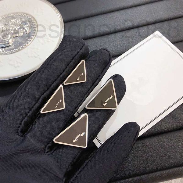 

stud designer earrings inverted triangle letter stud male titanium steel fasteners sterling silver for women gift dgdi, Golden;silver