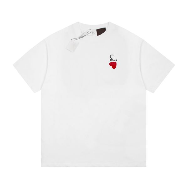 

23ss new woman men's t-shirts high end valentine's day limited classic printed short sleeve vacation summer fashion breathable str, White;black