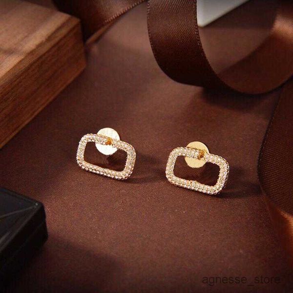 

stud fashion golden earring for women jewelry designer earrings womens earrings luxury square stud designers hoop r230616, Golden;silver