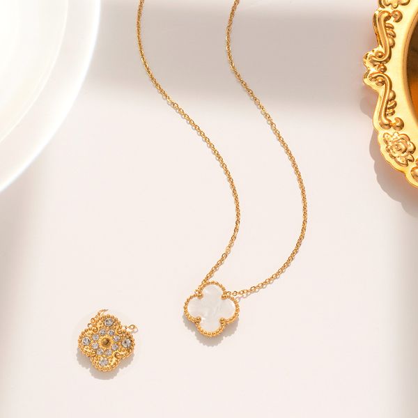 

luxury brand clover pendant necklace bracelet designers jewelry for women gift, Silver