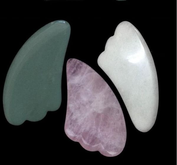 

2021 triangle facial massage gua sha board natural jade stone care healthy guasha board scraping massage board prevent wrinkle ship