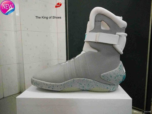 

2023 men 's sports shoes automatic shoelace mag basketball back to the future, Black