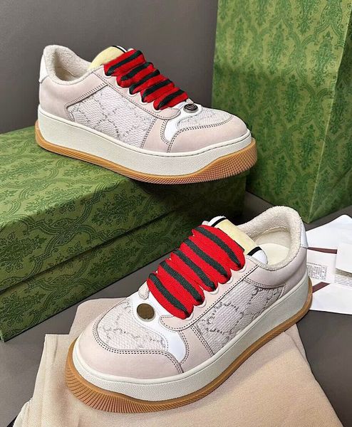 

famous men women screener sneakers shoes with crystals striped retro leather 1970s platform trainers bi-color rubber sole couple skateboard, Black