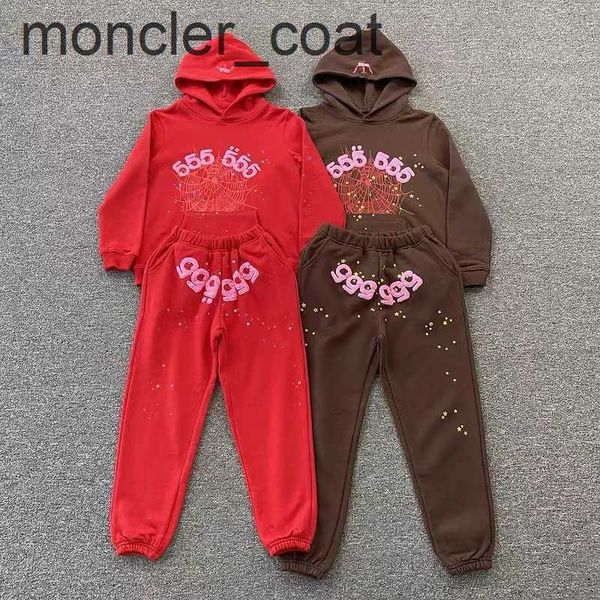 

mens hoodies sweatshirts mens hoodies sweatshirts young thug foam print sp5der 555555 hoodies pullover set brown fashion tracksuit spider we, Black