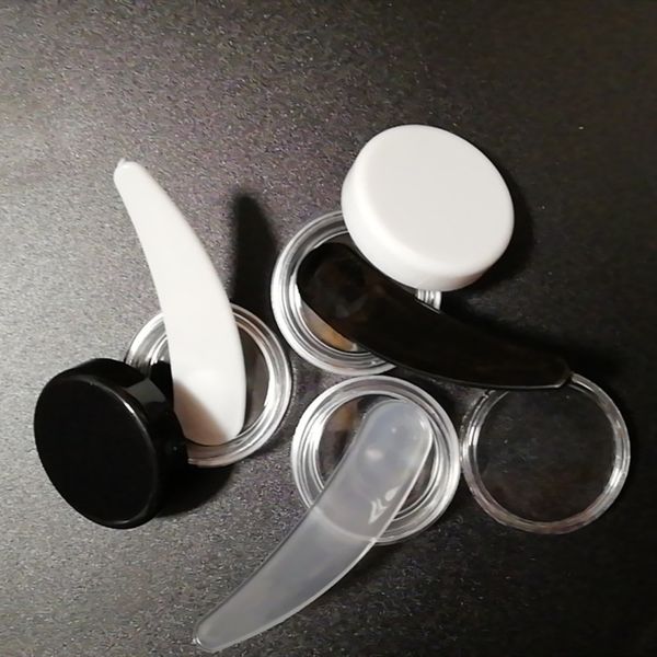 

5g(0.17oz) clear empty plastic container jars pot 5 gram