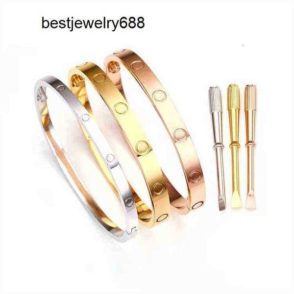 

bangle female stainless steel screwdriver couple love designer bangles bracelet mens fashion jewelry valentine day gift for girlfriend, Black