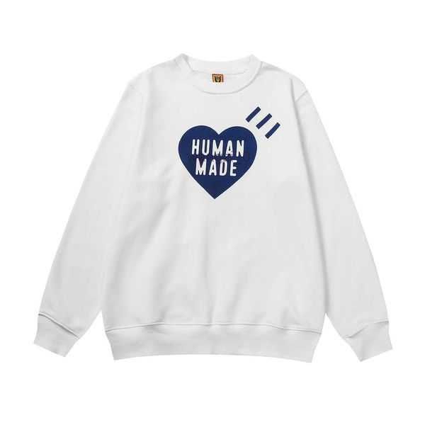

men's hoodies sweatshirts human made men women version heart print crewne oversize hoodie 2 dkmu, Black