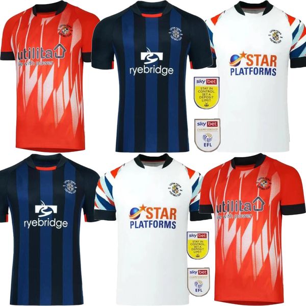 

2023 2024 luton town soccer jerseys bradley 23 24 burke hartson billy bingham curtis lansbury  donaghy berry givens mick mpanzu home away t, Black;yellow