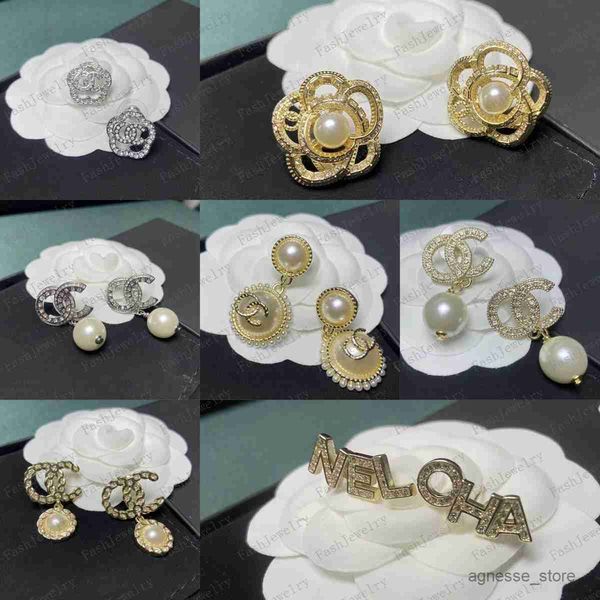 

stud round stud charm earrings luxury designer letter earring women wedding jewelry r230616, Golden;silver